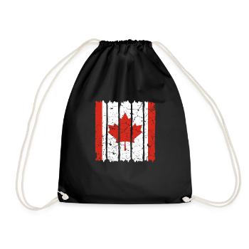 Flag of Canada - Drawstring Bag - black - Front