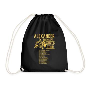 Alexander the Great World Tour Greece - Drawstring Bag - black - Front