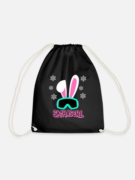 Skihaserl - Drawstring Bag - black
