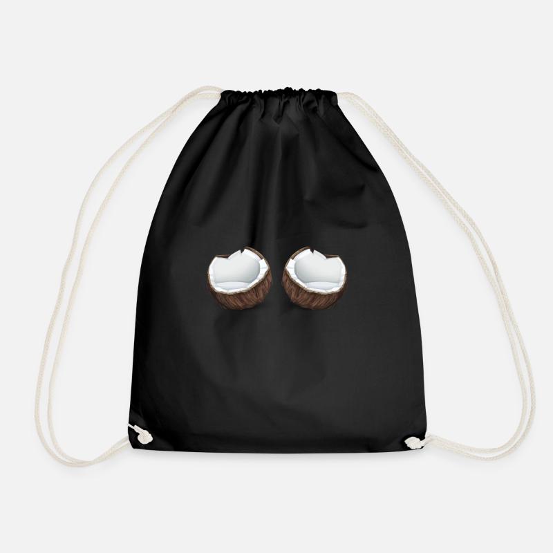 Costume de soutien-gorge de plage bikini coco noix de coco carnaval - Sac de sport léger - noir