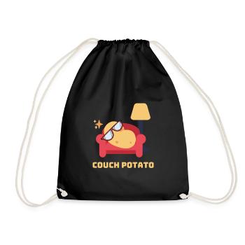 Couch Potato - Stubenhocker Serienjunkie Filmfreak - Turnbeutel - Schwarz - Vorne