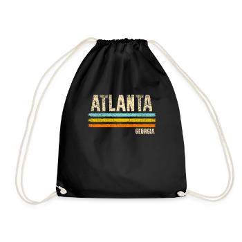 Atlanta Georgia - Drawstring Bag - black - Front