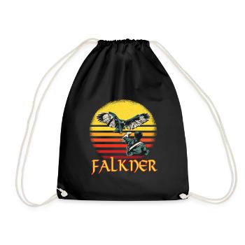 Falkner Falknerei Beizjagd Greifvogel Greif - Turnbeutel - Schwarz - Vorne