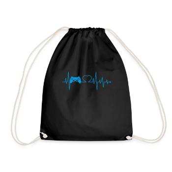 Gamer gamers - Drawstring Bag - black - Front