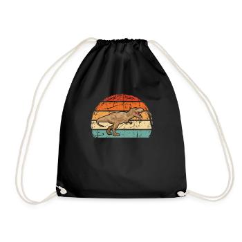 Chemise cool T-Rex - T Rex dans un style vintage - Sac de sport léger - noir - Devant