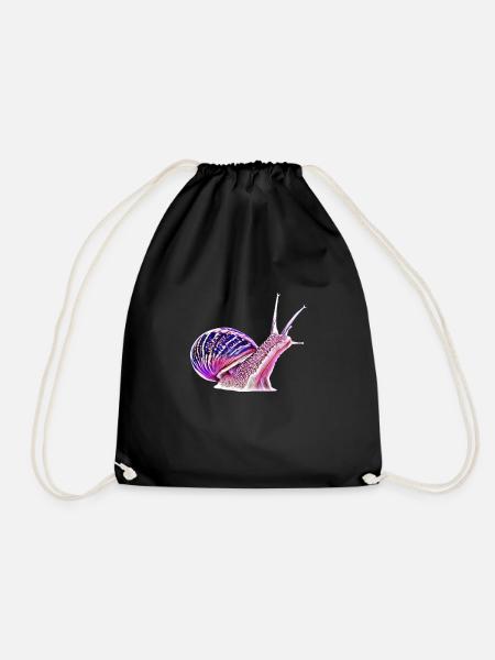 Schnecke - Turnbeutel - Schwarz
