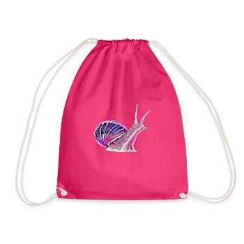 slug - Drawstring Bag - fuchsia - Front
