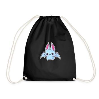 bat - Drawstring Bag - black - Front