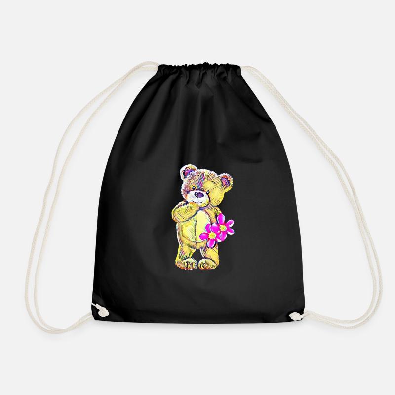 Teddybär - Turnbeutel - Schwarz