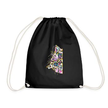 chat - Sac de sport léger - noir - Devant