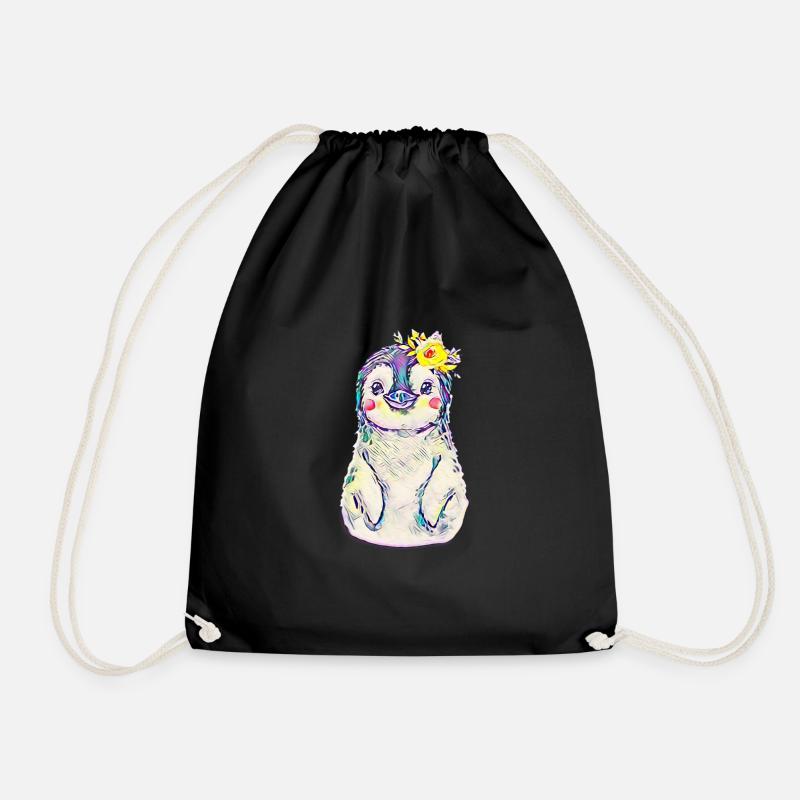 Pinguin - Turnbeutel - Schwarz
