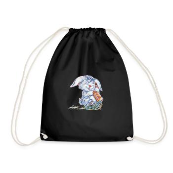 Hare - Drawstring Bag - black - Front