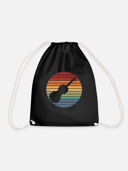 Geige Geiger Geschenk - Turnbeutel - Schwarz