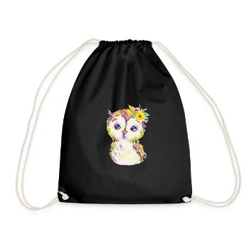 hibou - Sac de sport léger - noir - Devant