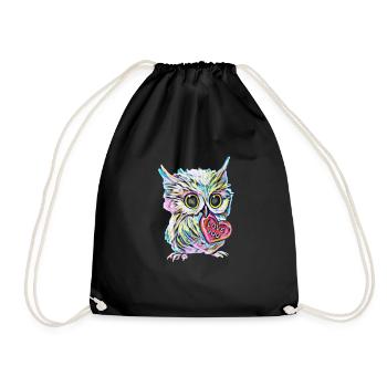 hibou - Sac de sport léger - noir - Devant