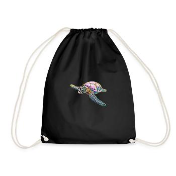 Tortue de mer - Sac de sport léger - noir - Devant