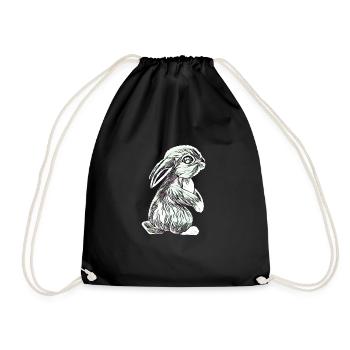 Hare - Drawstring Bag - black - Front