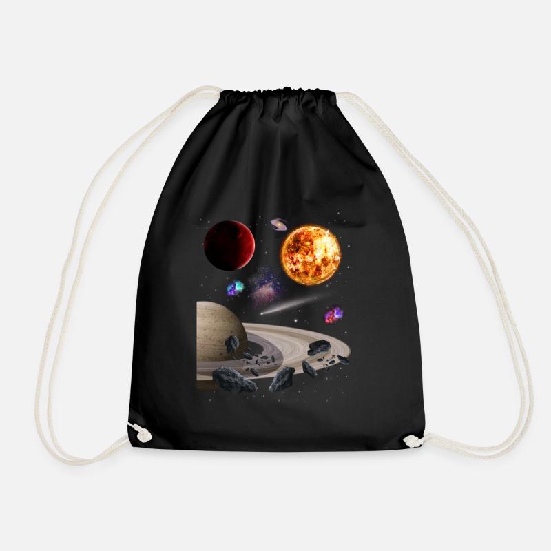 Universe - Drawstring Bag - black
