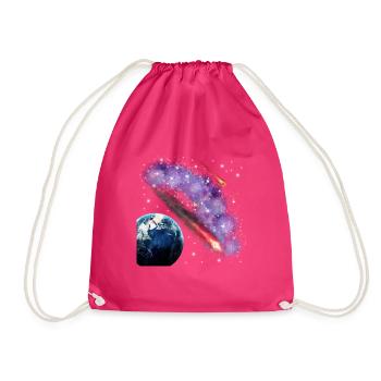 Weltraum - Turnbeutel - Fuchsia - Vorne