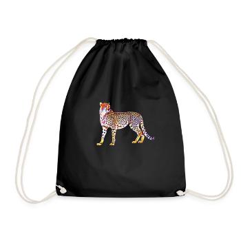 cheetah - Drawstring Bag - black - Front