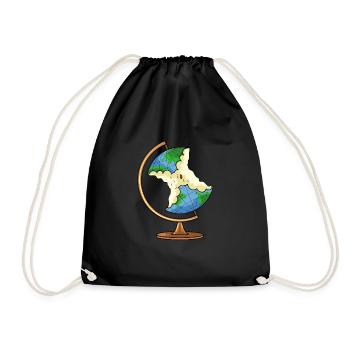 Globus Earth Pomme Protection du climat Changement climatique - Sac de sport léger - noir - Devant