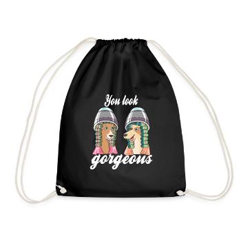 Dog Groomer Dog Groomer Pet Groomer - Drawstring Bag - black - Front