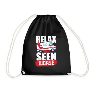 Relax I Have Seen Worse Design for One - Drawstring Bag - black - Front