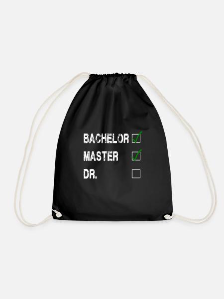 Abschluss Bachelor Master Dr. Prüfung - Turnbeutel - Schwarz