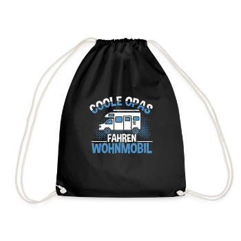 Camping Coole Opas fahren Wohnmobil - Turnbeutel - Schwarz - Vorne
