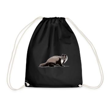 marten - Drawstring Bag - black - Front