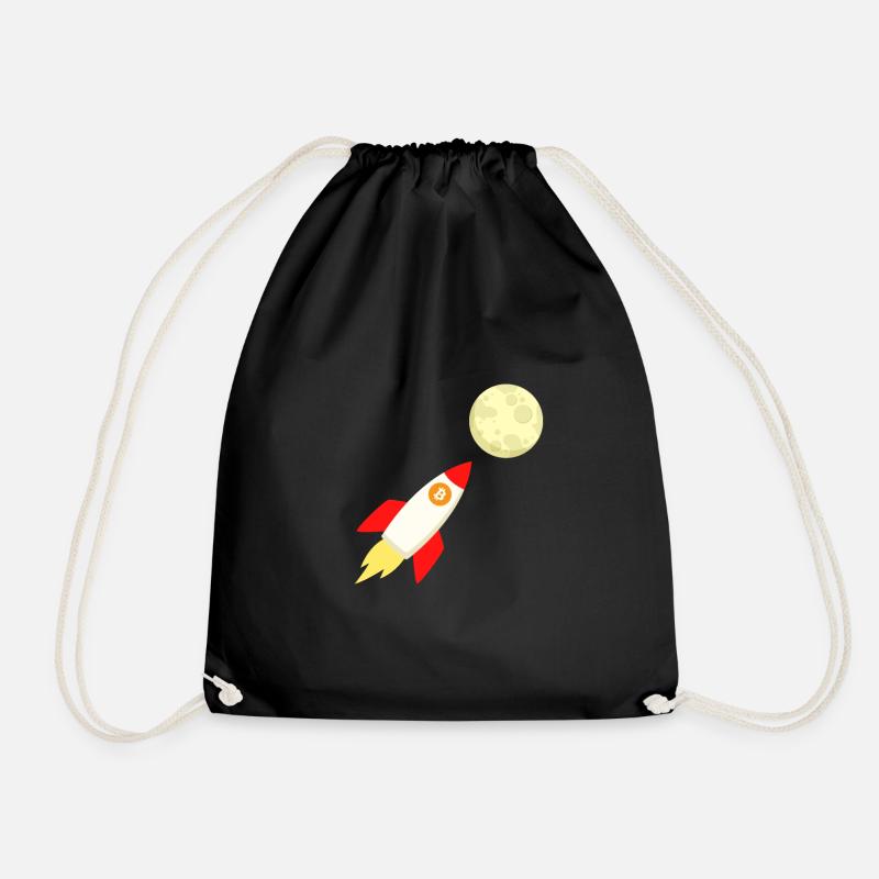 Bitcoin to the moon - Turnbeutel - Schwarz