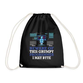 Funny Programmers Coding Gift - Turnbeutel - Schwarz - Vorne