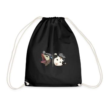 Opossum | Gift idea for opossum fans - Drawstring Bag - black - Front