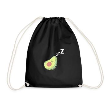 Sleeping Avocado Cute Baby Kids Gift Vegan - Sac de sport léger - noir - Devant