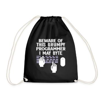 Programmers Coding Programming Programmierer - Turnbeutel - Schwarz - Vorne