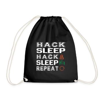 Hacker Hacking Programming Computer - Turnbeutel - Schwarz - Vorne