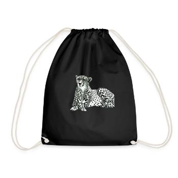 Cheetah - Drawstring Bag - black - Front