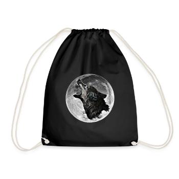 Wolf - Turnbeutel - Schwarz - Vorne