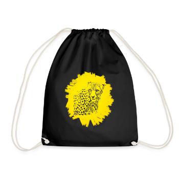 cheetah - Drawstring Bag - black - Front