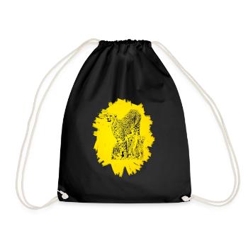 Cheetah - Drawstring Bag - black - Front