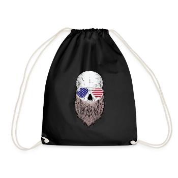 Bearded del port USA Aviators amateur de barbe - Sac de sport léger - noir - Devant