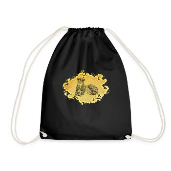 cheetah - Drawstring Bag - black - Front