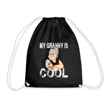 My Granny Is Cool for best grandma - Drawstring Bag - black - Front