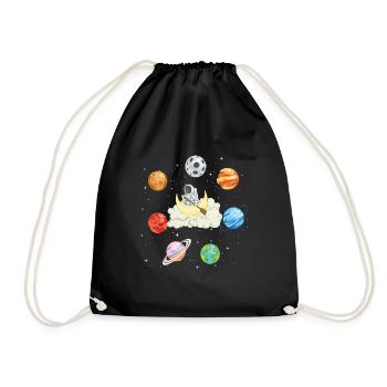 Astronaute Planète Aviron Nuage - Sac de sport léger - noir - Devant