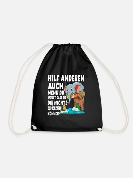Hilf Anderen - Turnbeutel - Schwarz