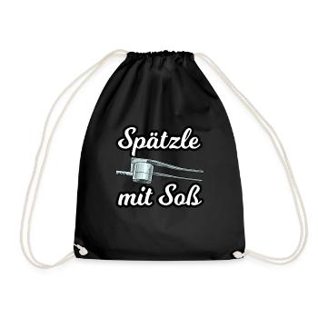 Spätzle mit Soß für einen Schwabe Stuttgarter - Turnbeutel - Schwarz - Vorne
