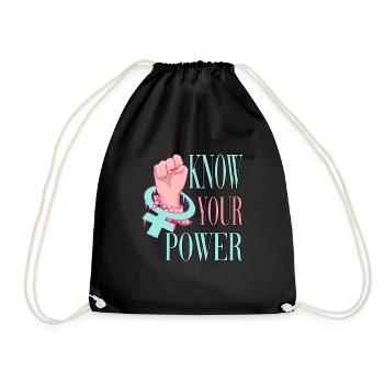 Connaissez votre pouvoir féministe - Sac de sport léger - noir - Devant