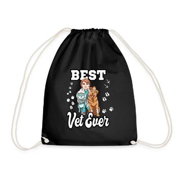 Best Vet Ever - Drawstring Bag - black - Front