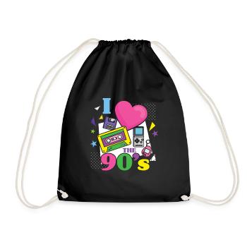 J'aime les années 90 pour tous ceux qui aiment les années 90 - Sac de sport léger - noir - Devant