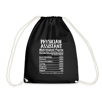 Physician Assistant Doctor Nurse Assistants - Drawstring Bag - black - Front